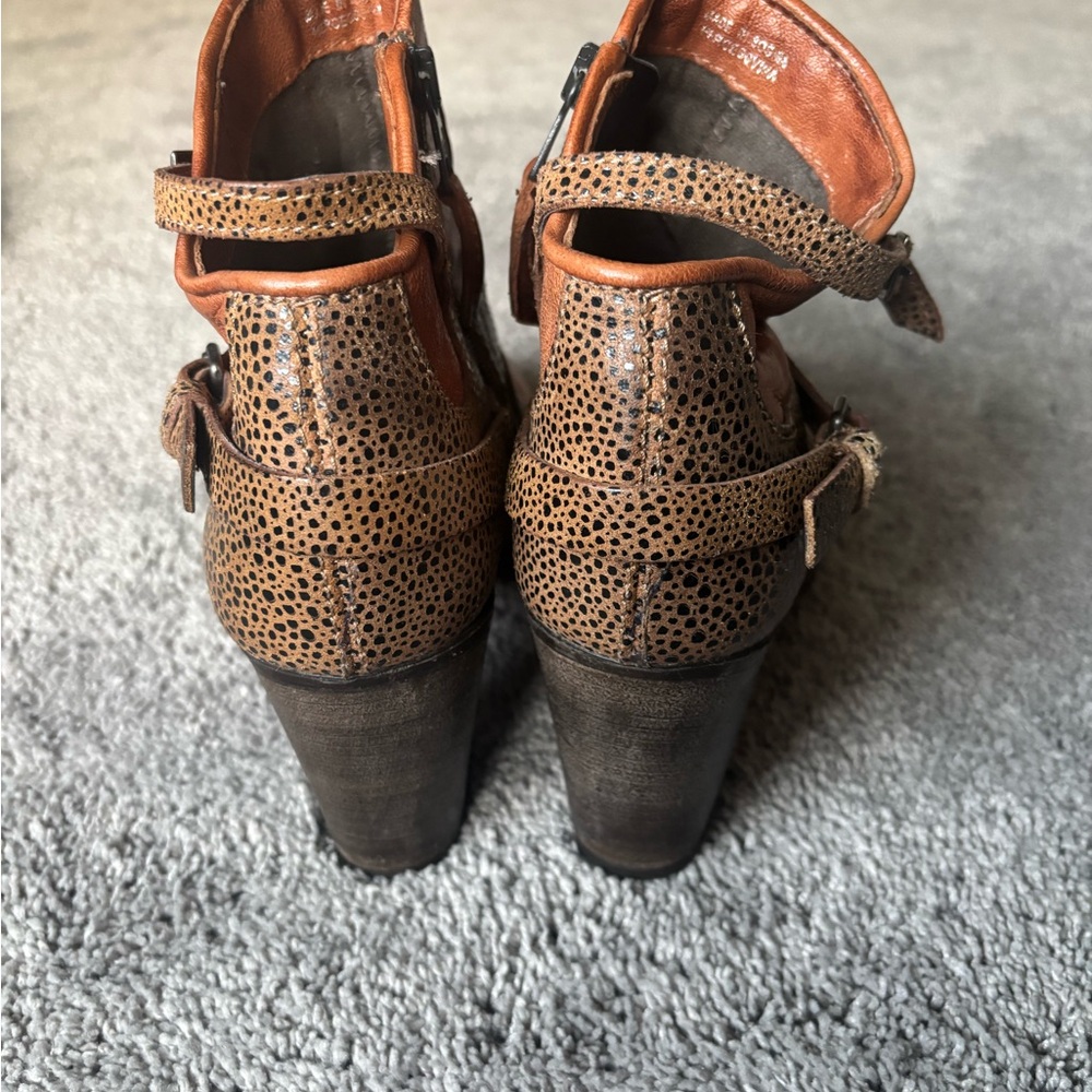 Miz Mooz Tan Leather Ankle Boots - Picture 5 of 8